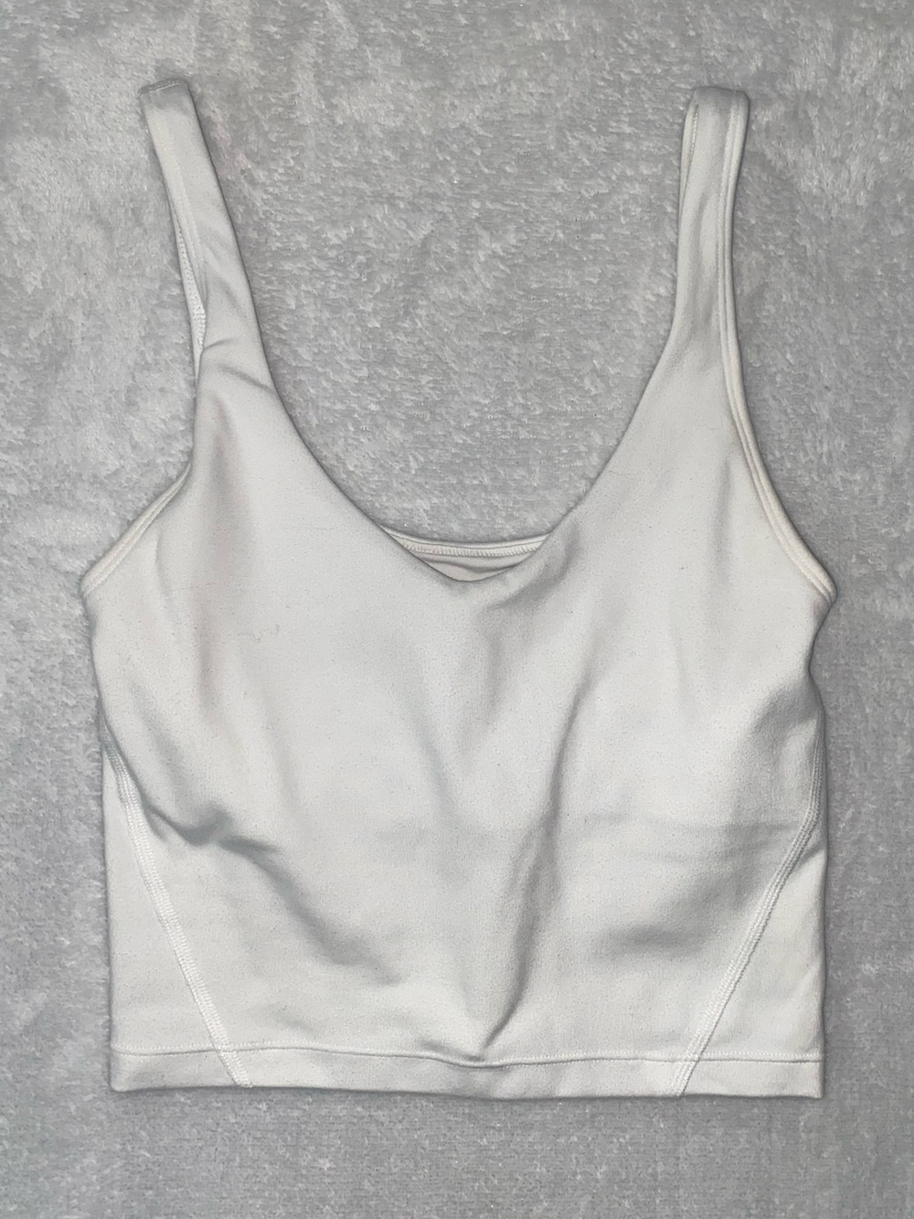 Gilly Hicks White Seamless Crop Tank Top - (XS)